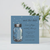 Fireflies & Mason Jar Save the Date (Stehend Vorderseite)