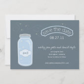 Fireflies & Mason Jar Save the Date (Vorderseite)
