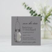 Fireflies & Mason Jar Save the Date (Stehend Vorderseite)