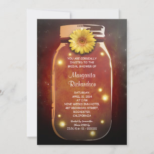 Fireflies & Mason Jar Whimsical Brautparty Einladung