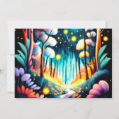 Fireflies Nachts Adventure Baby Shower Einladung (Rückseite)