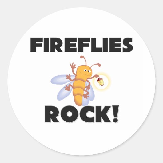 Fireflies Rock Runder Aufkleber (Vorderseite)