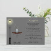 Fireflies und Mason Jar Wedding Reception Card Einladung (Stehend Vorderseite)