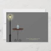 Fireflies und Mason Jar Wedding Reception Card Einladung (Rückseite)