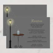 Fireflies und Mason Jar Wedding Reception Card Einladung (Vorne/Hinten)