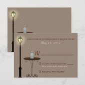 Fireflies und Mason Jar Wedding RSVP Karte (Vorne/Hinten)