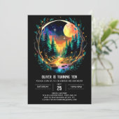 Fireflies Woods Magic Birthday Einladung (Stehend Vorderseite)