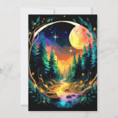 Fireflies Woods Magic Birthday Einladung (Rückseite)