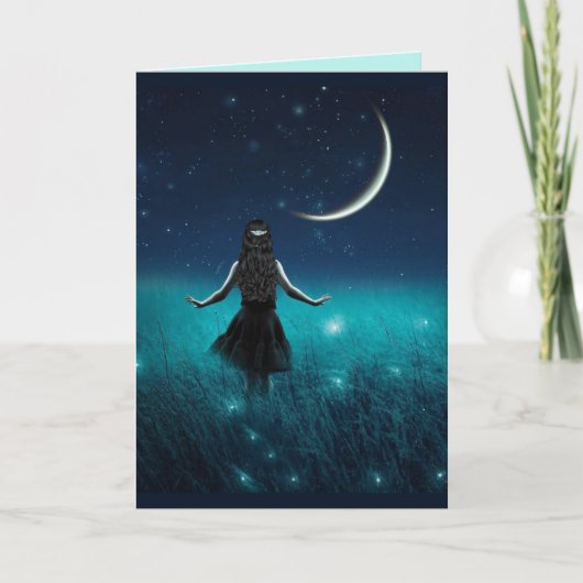 FIREFLIS UND MÄDCHENKARTE FÜR FRAMING DANKESKARTE (Vorderseite)