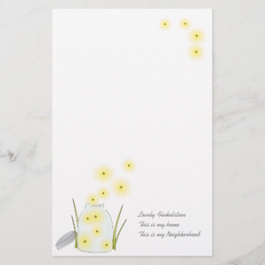 Firefly Briefpapier (Vorderseite)