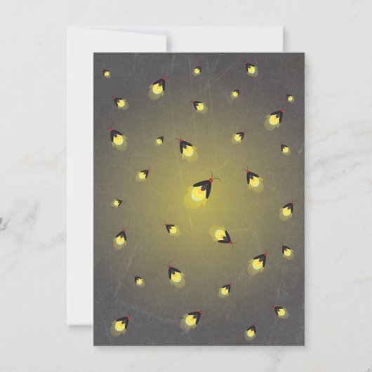 Firefly Chalkboard Mason Jar Baby Shower lädt ein Einladung (Rückseite)