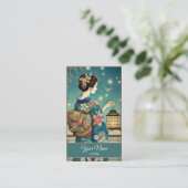 Firefly Elegance - Sommer Kimono Visitenkarte (Stehend Vorderseite)