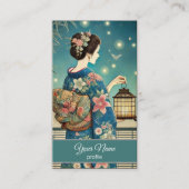Firefly Elegance - Sommer Kimono Visitenkarte (Vorderseite)
