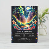Firefly Fantasy Woods Geburtstag Einladung (Stehend Vorderseite)