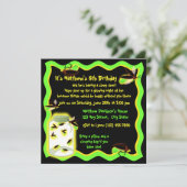 Firefly Frolic Birthday Einladung (Stehend Vorderseite)