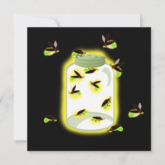 Firefly Frolic Birthday Einladung (Rückseite)