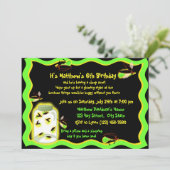 Firefly Frolic Birthday Einladung (Stehend Vorderseite)