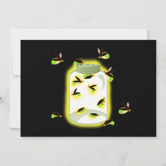 Firefly Frolic Birthday Einladung (Rückseite)