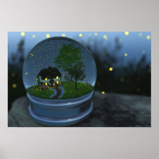 Firefly Globe Print Poster