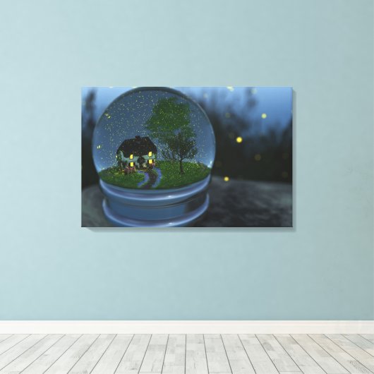 Firefly Globe Wrapped Canvas Leinwanddruck (Insitu (Holzboden))