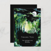 Firefly Glow Woodland Geburtstag Dankeskarte (Vorne/Hinten)