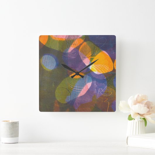 Firefly I Quadratische Wanduhr (Zuhause)