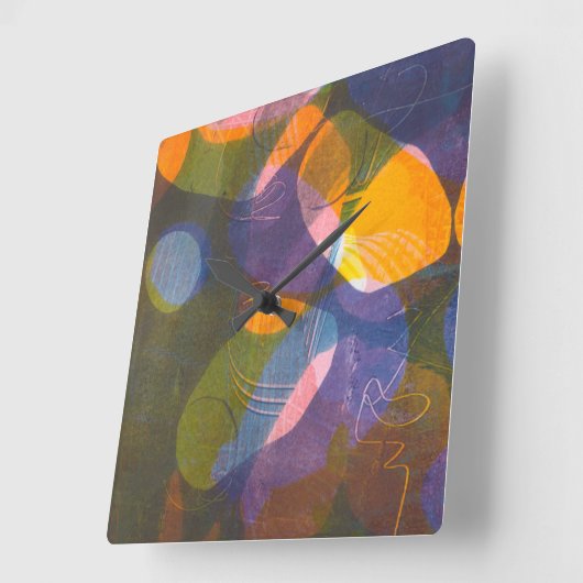 Firefly I Quadratische Wanduhr (Winkel)