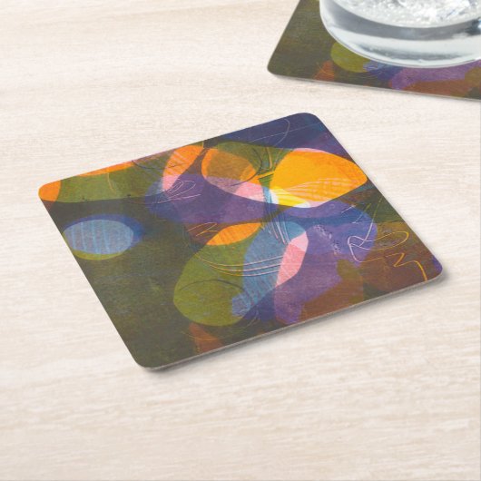 Firefly I Rechteckiger Pappuntersetzer (angewinkelt)