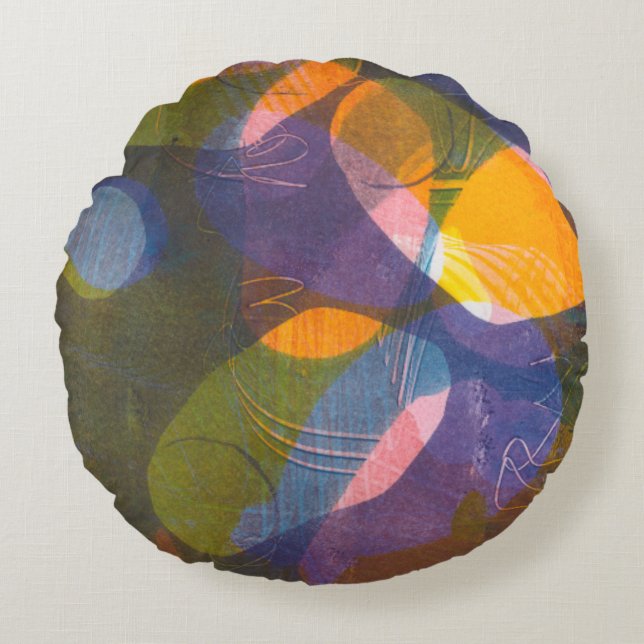 Firefly I Rundes Kissen (Vorderseite)