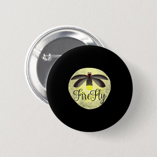 Firefly Lightning Bug Summer Gift Button (Vorne & Hinten)