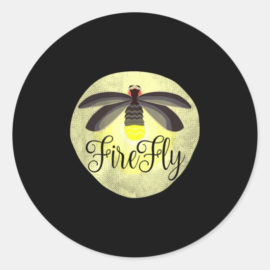 Firefly Lightning Bug Summer Gift Runder Aufkleber (Vorderseite)