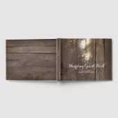 Firefly Lights Mason Jar Rustic Wedding Gästebuch (Voll)