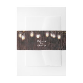 Firefly Lights Mason Jars Rustikale Hochzeit Einladungsbanderole