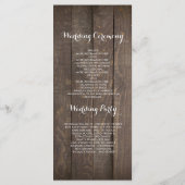 Firefly Lights Mason Jars Rustikale Hochzeitsprogr Programm (Rückseite)