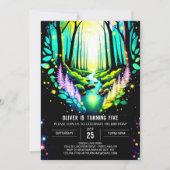 Firefly Magic Enchanted Woods Geburtstag Einladung (Vorderseite)