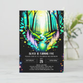 Firefly Magic Enchanted Woods Geburtstag Einladung (Stehend Vorderseite)