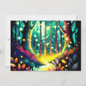 Firefly Magic Forest Baby Shower Einladung (Rückseite)