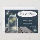 Firefly Mason Jar Bridal Einladungen (Vorderseite)