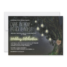 Firefly Mason Jar Oak Tree Einladungen für Hochzei