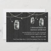 Firefly Mason Jar Rustic Country Night Hochzeiten Einladung (Vorderseite)