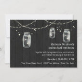 Firefly Mason Jar Rustic Country Night Hochzeiten Einladung (Vorderseite)
