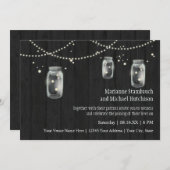 Firefly Mason Jar Rustic Country Night Hochzeiten Einladung (Vorne/Hinten)