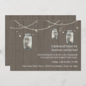 Firefly Mason Jar Rustic Country Night Hochzeiten Einladung (Vorne/Hinten)