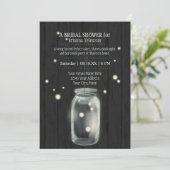 Firefly Mason Jar Rustic Country Night Hochzeiten Einladung (Stehend Vorderseite)