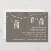 Firefly Mason Jar Rustic Country Night Hochzeiten Einladung (Vorderseite)
