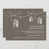 Firefly Mason Jar Rustic Country Night Hochzeiten Einladung (Vorne/Hinten)