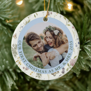 Firefly Meadow   Erstes Weihnachten als Mr. & Mrs. Keramik Ornament