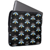 Firefly (Muster schwarz) - Laptop-Sieb Laptopschutzhülle (Vorne Rechts)