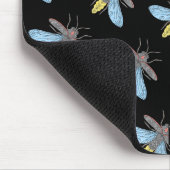 Firefly (Muster schwarz) - Maus-Pad Mousepad (Ecke)