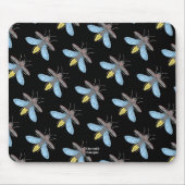 Firefly (Muster schwarz) - Maus-Pad Mousepad (Vorne)